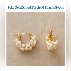 Sundance 14kt Gold Filled Froth Of Pearls Hoop Earrings